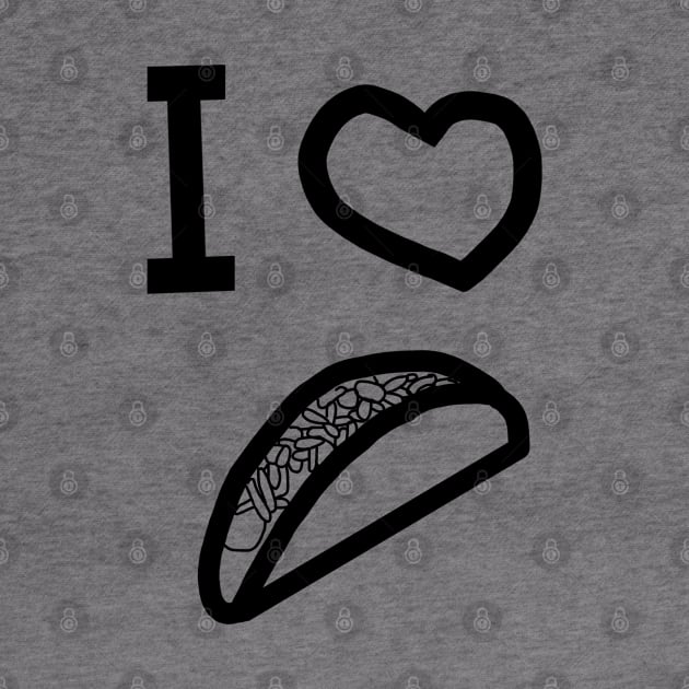 I Heart Tacos Outline by ellenhenryart